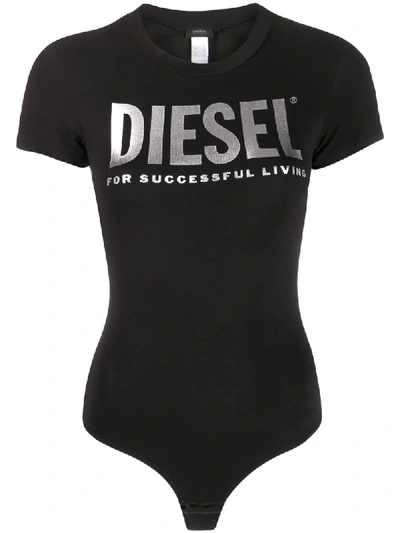 Diesel Logo Print Body In Black