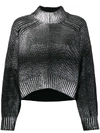 DIESEL DÉGRADÉ SILVER FOIL JUMPER