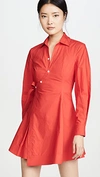 DEREK LAM 10 CROSBY PETRA WRAP SHIRTDRESS