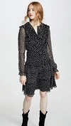 JASON WU SMALL DOT LONG SLEEVE DRESS