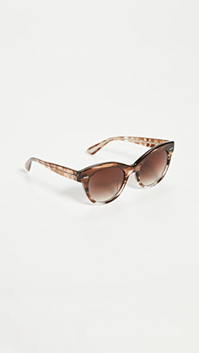 The Row X Oliver Peoples “georgica” 玳瑁纹板材圆框太阳镜 In Gold