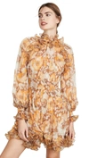 ZIMMERMANN SUPER EIGHT RUFFLED MINI DRESS