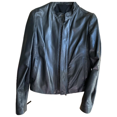 Pre-owned Karl Lagerfeld Leather Jacket In Black