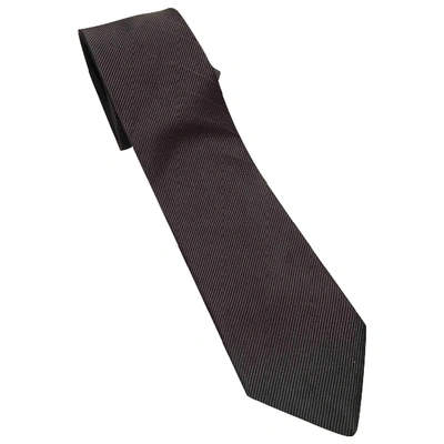 Pre-owned Lanvin Silk Tie In Anthracite