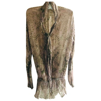 Pre-owned Roberto Cavalli Silk Blouse In Pink