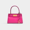 Tory Burch Lee Radziwill Petite Leather Bag In Pink