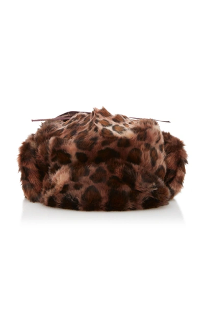 Albertus Swanepoel Leopard-print Faux Fur Hat In Neutral