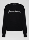 VERSACE EMBROIDERED GV SIGNATURE SWEATER