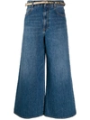 STELLA MCCARTNEY CROPPED WIDE LEG JEANS