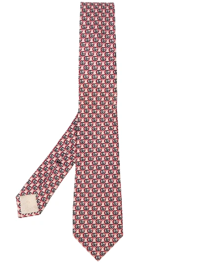 Gucci Gg Pattern Tie In Pink