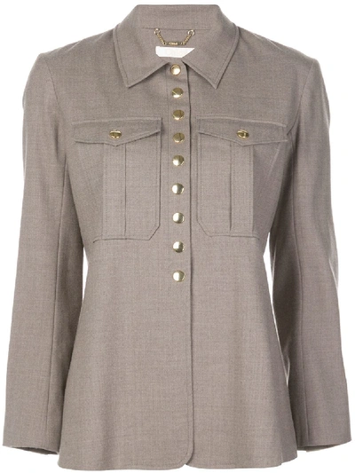 Chloé Lightweight Shirt Jacket In 灰色