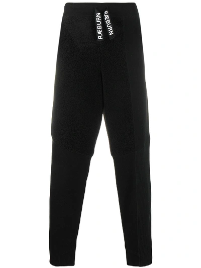 Raeburn Dual-textured Track Trousers In Black