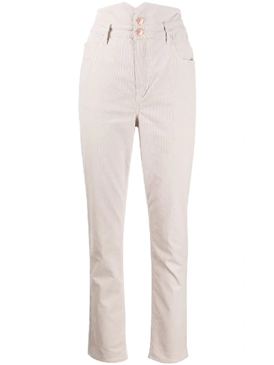 Isabel Marant Verna Corduroy Trousers In Neutrals