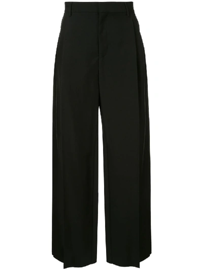 Loewe Wide-leg Tailored Trousers In 黑色