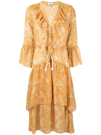 We Are Kindred Amalfi Paisley-print Dress In Yellow