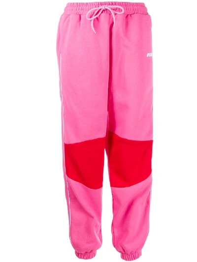Msgm Panelled Track Trousers In Pink