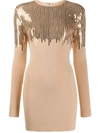 DAVID KOMA SEQUINED MINI DRESS