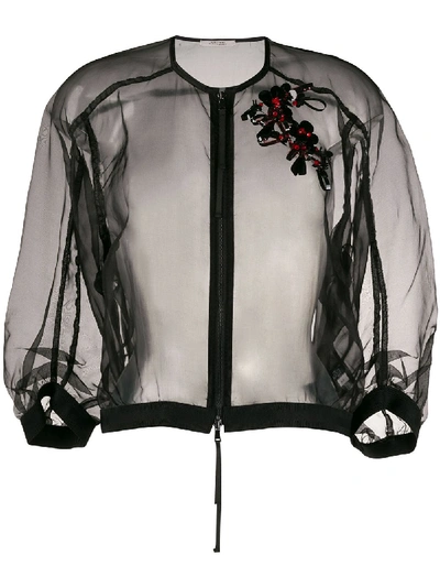 Dorothee Schumacher Embroidered Detail Jacket In Black