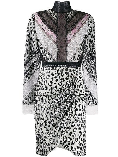 Giambattista Valli Leopard Print Mini Dress In White