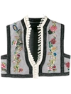 GIAMBATTISTA VALLI EMBROIDERED CROPPED WAISTCOAT