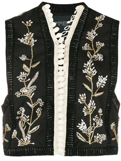 Giambattista Valli Embellished Waistcoat In Black