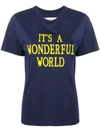 Alberta Ferretti Slogan Short-sleeve T-shirt In Blue