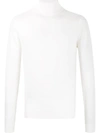 John Smedley Roll Neck Sweater Long Sleeves In White