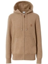 BURBERRY EMBROIDERED MONOGRAM ZIPPED HOODIE
