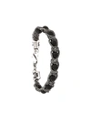 Emanuele Bicocchi Beaded Bracelet In Black Stone