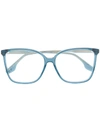 Victoria Beckham Square Frames Glasses In 蓝色