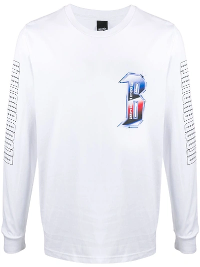 Blood Brother Sider Longsleeved T-shirt In White