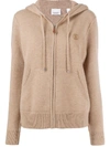 Burberry Knitted Zipped Hoodie In 大地色