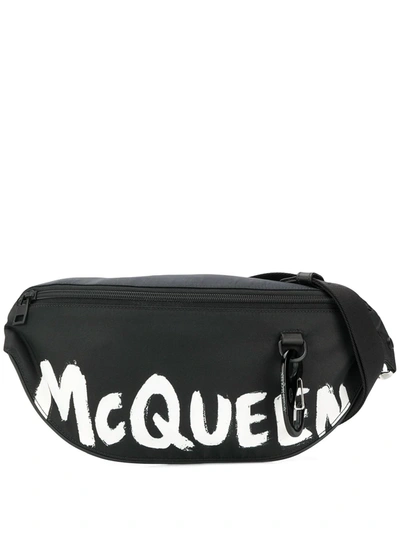 Alexander Mcqueen Oversized Harness Belt Bag In Black