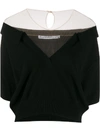 ALEXANDER WANG OFF THE SHOULDER CROPPED TOP