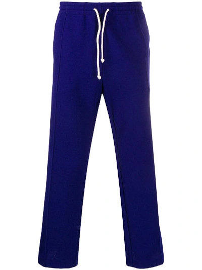 Gucci Interlocking G Cropped Track Pants In Blue