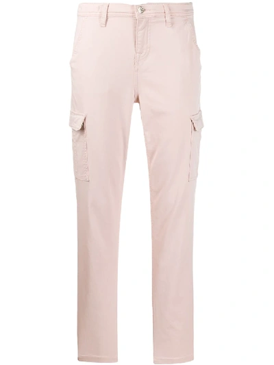 7 For All Mankind Cropped Tapered-leg Cargo Jeans In Pink