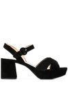Prada Platform Mid-heel Sandals In 黑色