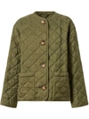 BURBERRY LOGO PRINT QUILTED JACKET