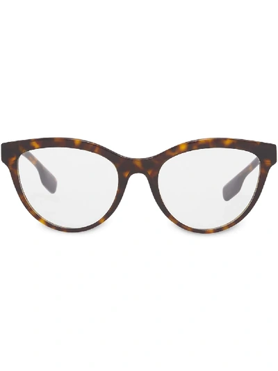 Burberry Cat-eye Glasses In Brown