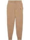 BURBERRY MONOGRAM CASHMERE TRACK PANTS