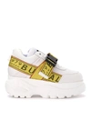 BUFFALO GALIP SNEAKER IN WHITE LEATHER WITH PLATFORM,11163590