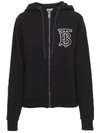 Burberry Aubree Monogram Motif Hoodie In Black