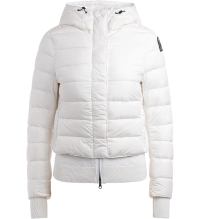 Parajumpers Parajumper Oceanis 411 White Down Jacket With Hood In Bianco