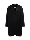 MM6 MAISON MARGIELA MM6 MAISON MARGIELA MODEL BLACK OVER COAT,11163531