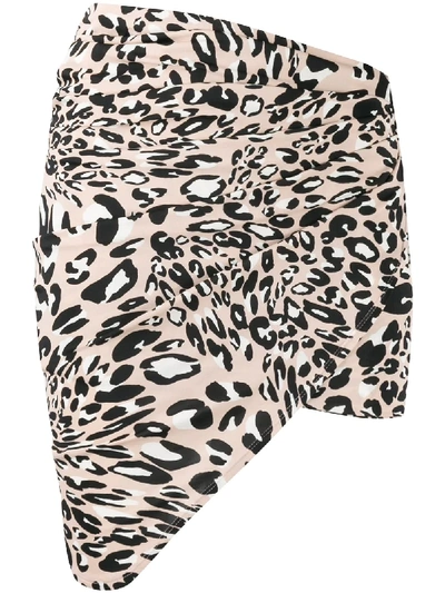 Alexandre Vauthier Leopard-print Wrap Skirt In Rosa