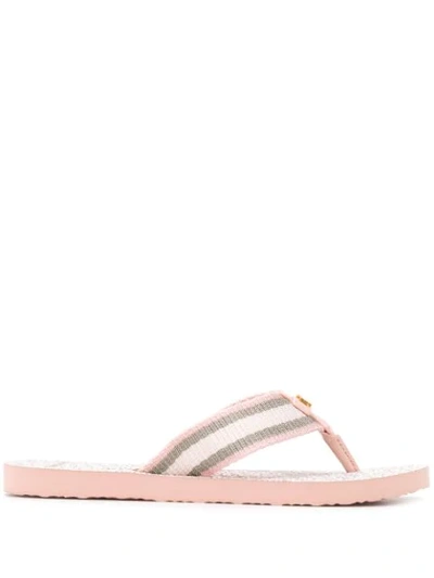Tory Burch Gemini Link Thin Flip-flop Sandals In Pink