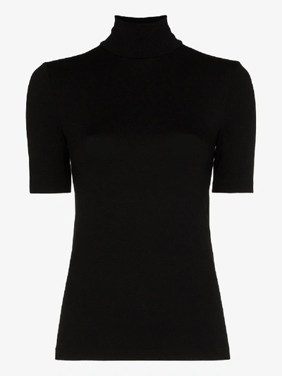 Wolford Sustainable Aurora Fitted Modal T-shirt In Black