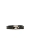 SAINT LAURENT LEATHER YSL BRACELET,201395ABG000006-1000