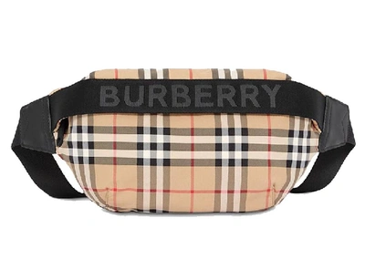 Pre-owned Burberry Vintage Check Bum Bag Medium Archive Beige