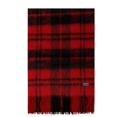 Saint Laurent Red Wool Scarf